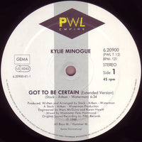 Kylie Minogue : Got To Be Certain (12", Maxi)
