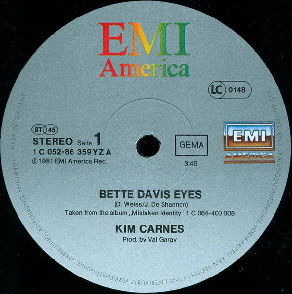 Kim Carnes : Bette Davis Eyes (12", Maxi)