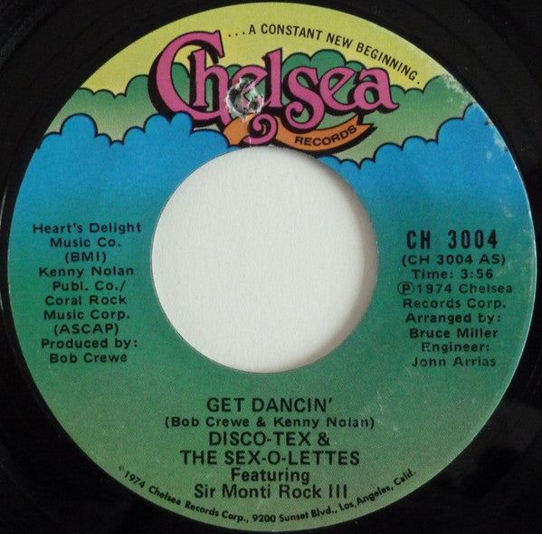 Disco Tex & His Sex-O-Lettes : Get Dancin' (7", Ter)