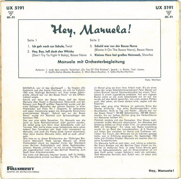 Manuela (5) : Hey, Manuela (7", EP)