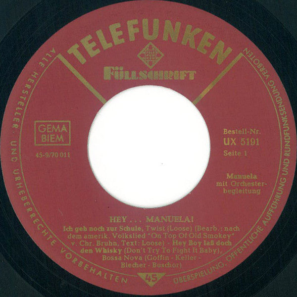 Manuela (5) : Hey, Manuela (7", EP)