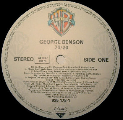George Benson : 20/20 (LP, Album, RSA)