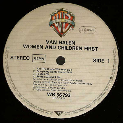 Van Halen : Women And Children First (LP, Album)