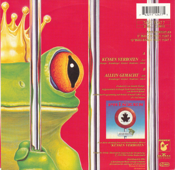 Die Prinzen : Küssen Verboten (7", Single)