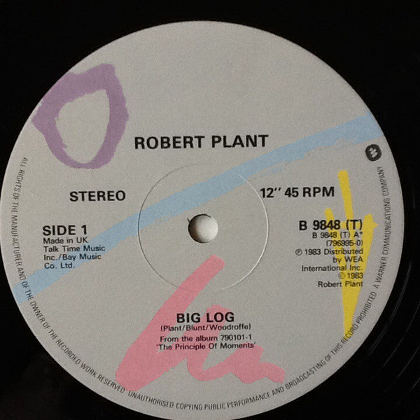 Robert Plant : Big Log (12", Single)