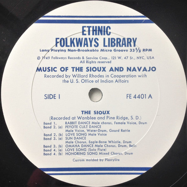 Sioux (3) / Navajo (4) : Music Of The Sioux And The Navajo (LP, RP)