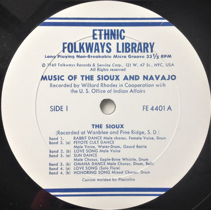 Sioux (3) / Navajo (4) : Music Of The Sioux And The Navajo (LP, RP)