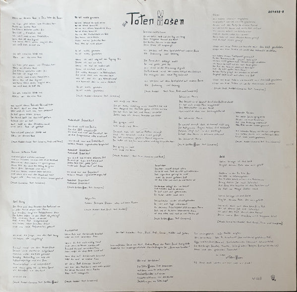 Die Toten Hosen : Opel-Gang (LP, Album, RP)