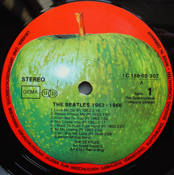 The Beatles : 1962-1966 (2xLP, Album, Comp, Cir)
