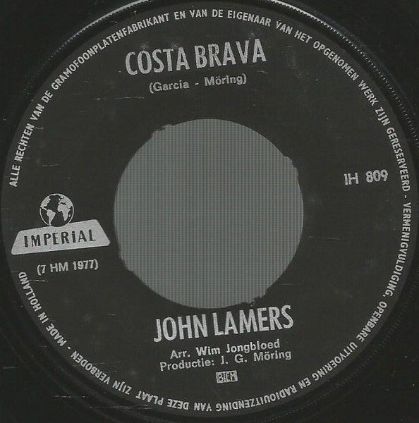 John Lamers : Costa Brava (7", Single)
