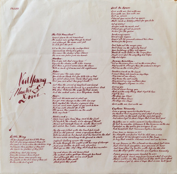 Neil Young : Hawks & Doves (LP, Album, Los)