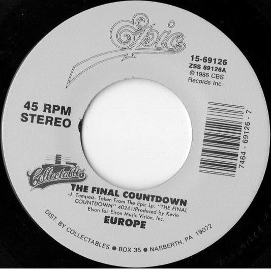 Europe (2) : The Final Countdown / Carrie (7", Single, RE)