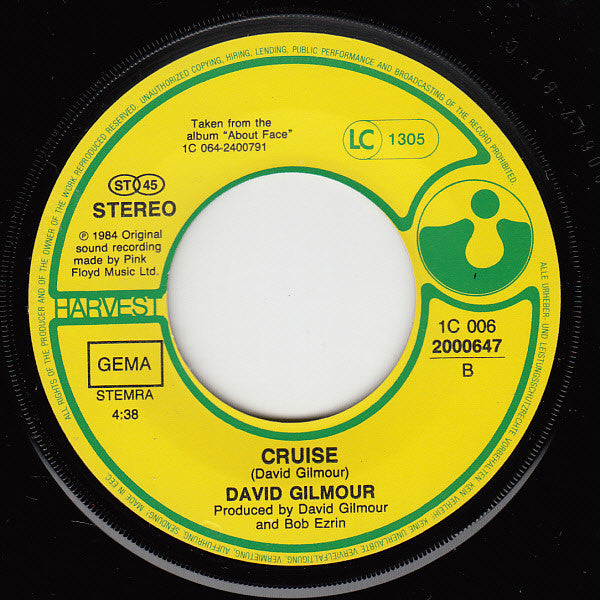David Gilmour : Blue Light (7", Single)
