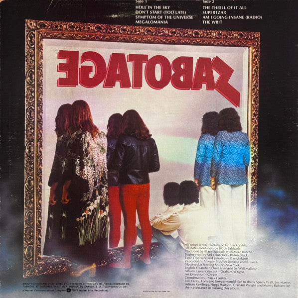 Black Sabbath : Sabotage (LP, Album, Don)