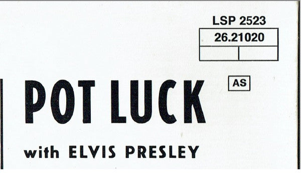Elvis Presley : Pot Luck (LP, Album, RE)