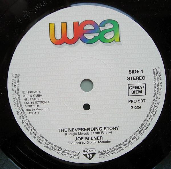 Joe Milner : The Neverending Story (7", Promo)