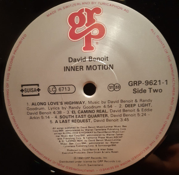 David Benoit : Inner Motion (LP)