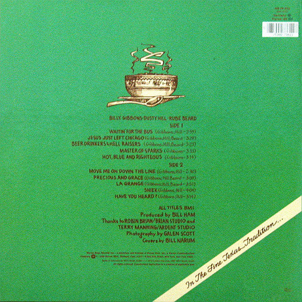 ZZ Top : Tres Hombres (LP, Album, RE)