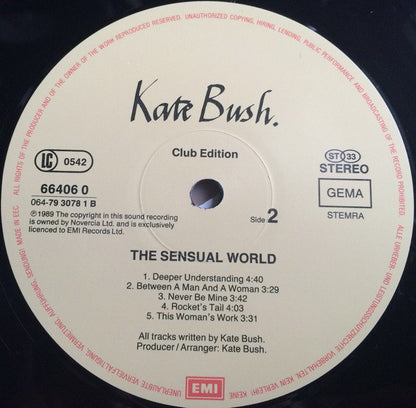 Kate Bush : The Sensual World (LP, Album, Club)