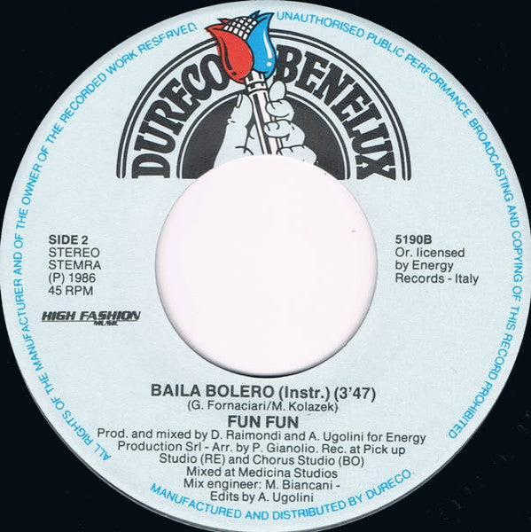 Fun Fun : Baila Bolero (7", Single)