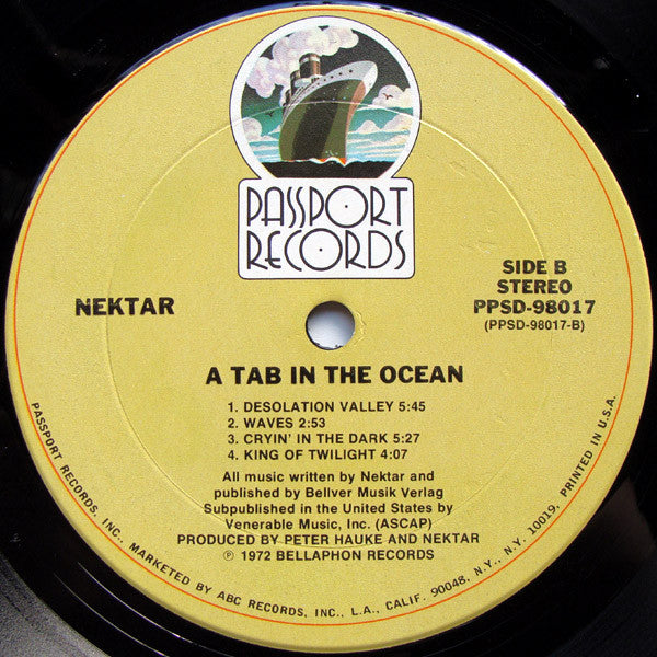 Nektar : A Tab In The Ocean (LP, Album, RE, Ter)