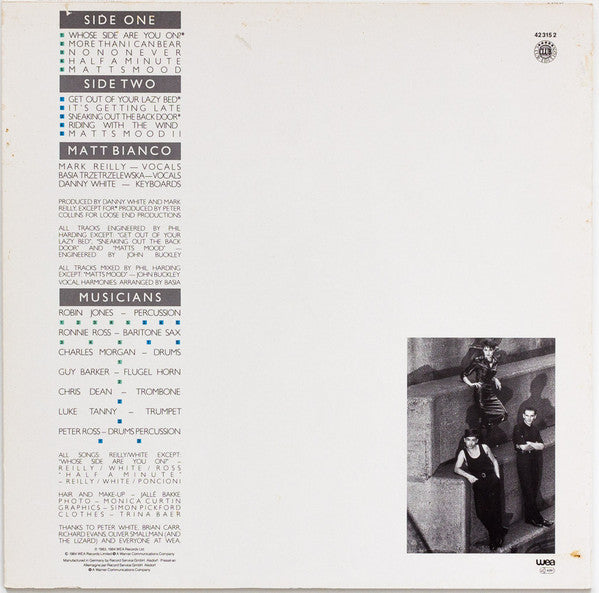 Matt Bianco : Whose Side Are You On (LP, Album, Club)