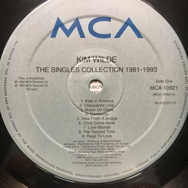 Kim Wilde : The Singles Collection 1981 - 1993 (LP, Comp)
