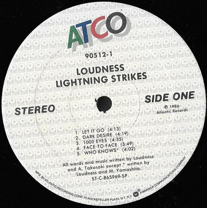 Loudness (5) : Lightning Strikes (LP, Album, SP-)