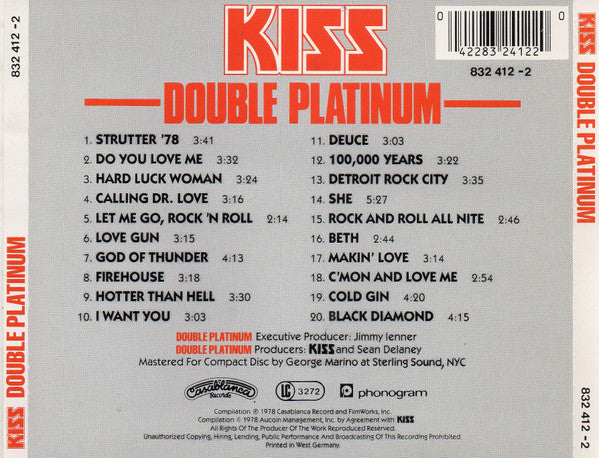 Kiss : Double Platinum (CD, Comp, RE, RM)