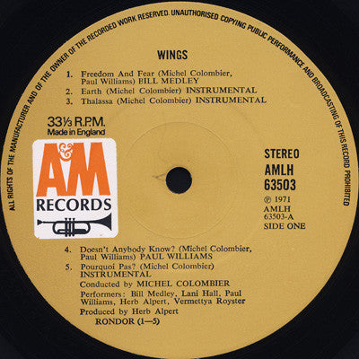Michel Colombier : Wings (LP, Album)