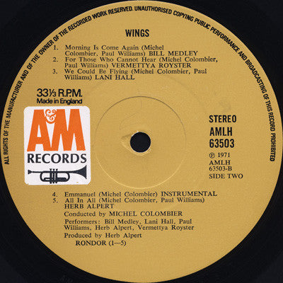 Michel Colombier : Wings (LP, Album)