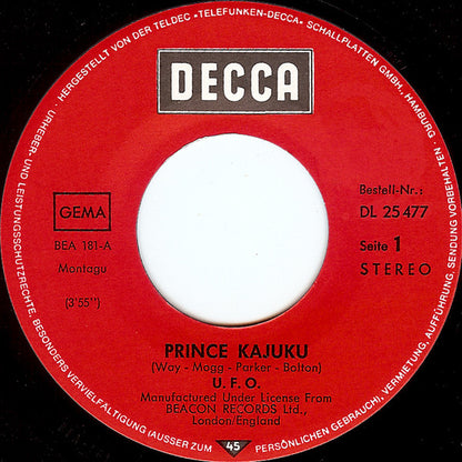 UFO (5) : Prince Kajuku / The Coming Of Prince Kajuku (7", Single)