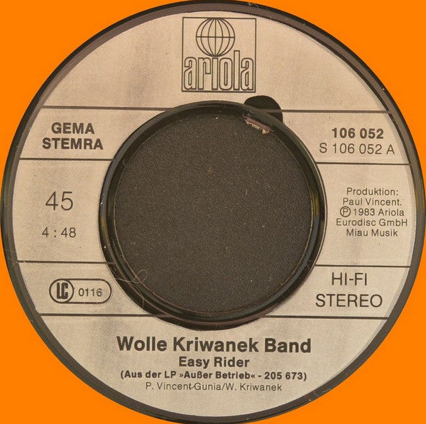 Wolle Kriwanek Band : Easy Rider (7", Single)