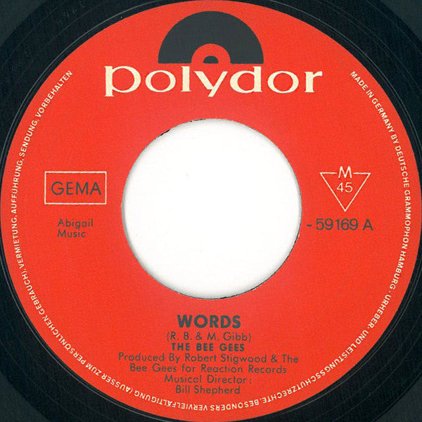 The Bee Gees* : Words (7", Single, Mono)