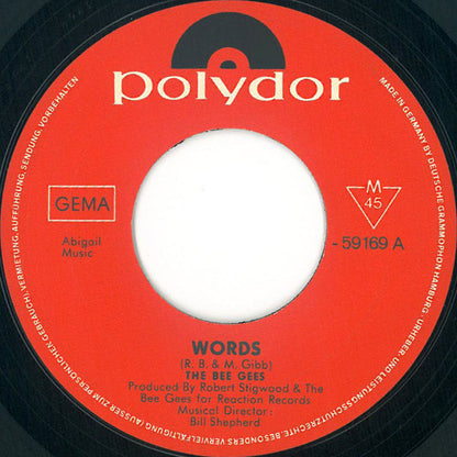 The Bee Gees* : Words (7", Single, Mono)