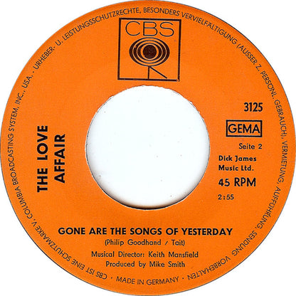 The Love Affair : Everlasting Love (7", Single)