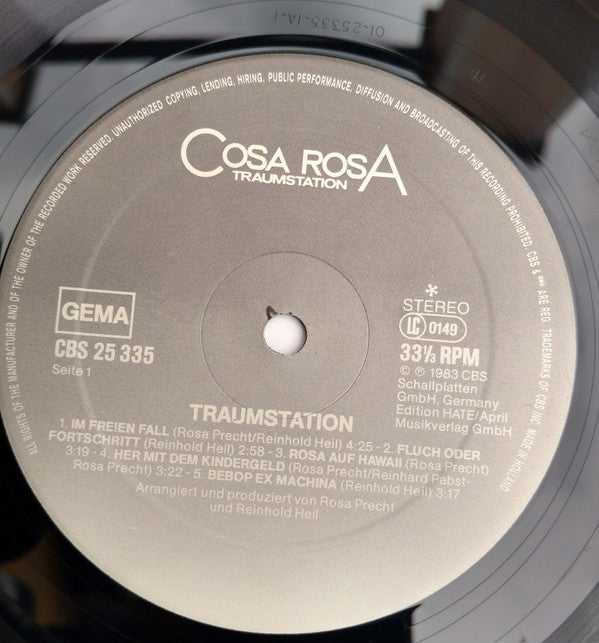 Cosa Rosa : Traumstation (LP, Album)