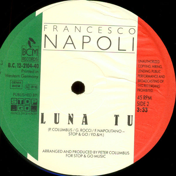 Francesco Napoli : Balla..Balla! Vol. 2 - Italian Hit Connection (12")