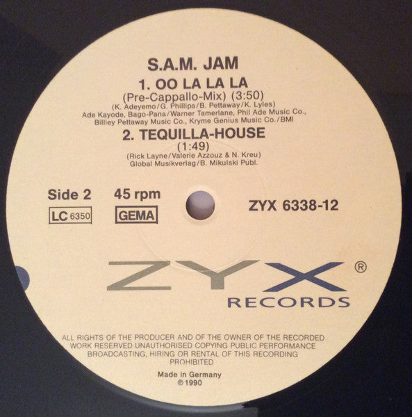 S.A.M. Jam : Oo La La La (12")