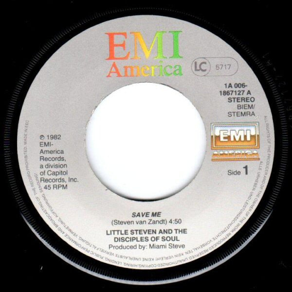 Little Steven And The Disciples Of Soul : Save Me (7", Single)