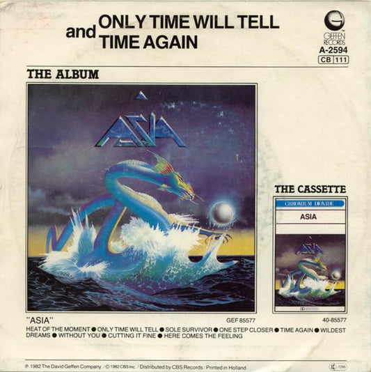 Asia (2) : Only Time Will Tell (7", Single)