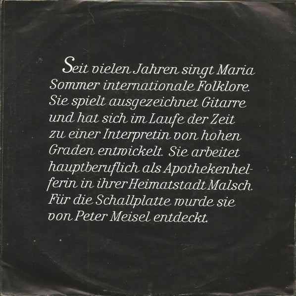 Maria Sommer : Cindy Oh Cindy (7", Single)