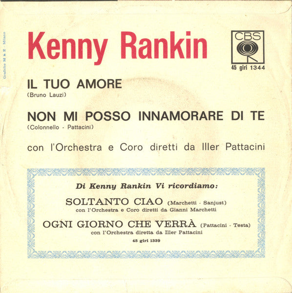 Kenny Rankin : Il Tuo Amore (7")