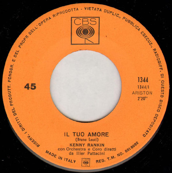 Kenny Rankin : Il Tuo Amore (7")