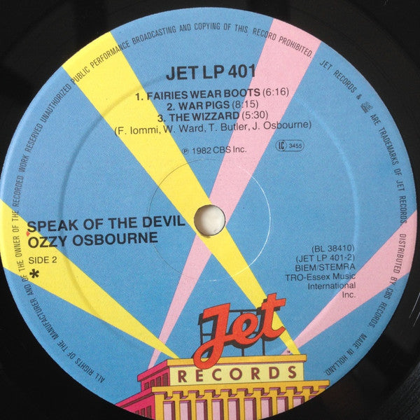 Ozzy Osbourne : Speak Of The Devil (2xLP, Album, Gat)