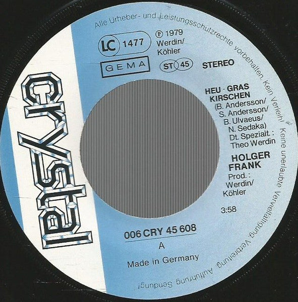 Holger Frank (2) : Heu Gras Kirschen (7", Single)