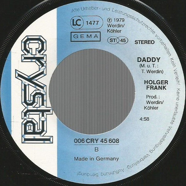 Holger Frank (2) : Heu Gras Kirschen (7", Single)