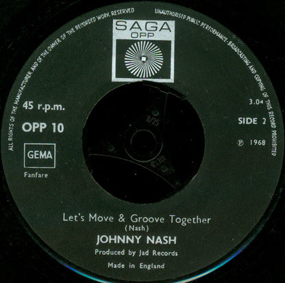 Johnny Nash : Hold Me Tight (7", Single)