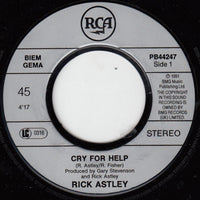 Rick Astley : Cry For Help (7", Single)