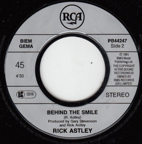 Rick Astley : Cry For Help (7", Single)